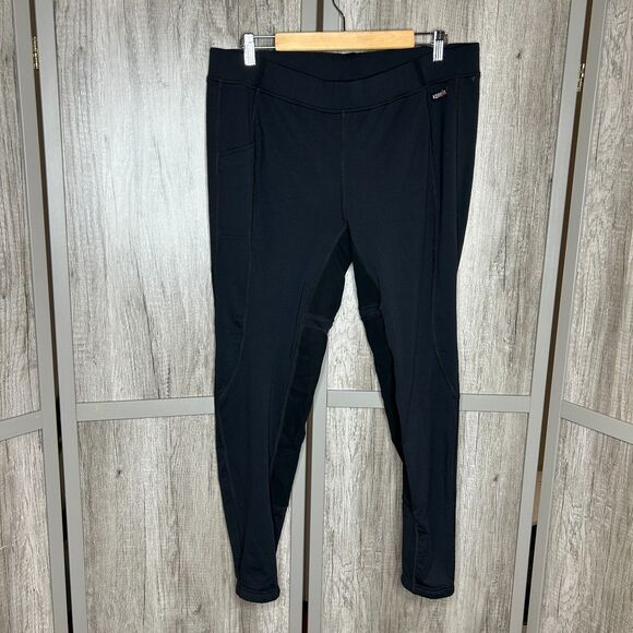 Kerrits Riding Pants Womens 2X Breeches Jodhpurs Brown Black Excellent - Picture 1 of 8